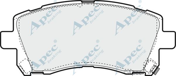 APEC BRAKING Комплект тормозных колодок, дисковый тормоз PAD1070